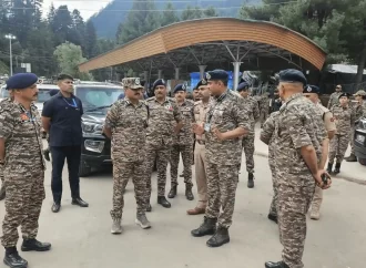 DG CRPF Reviews at Nunwan Base Camp for Yatra Security